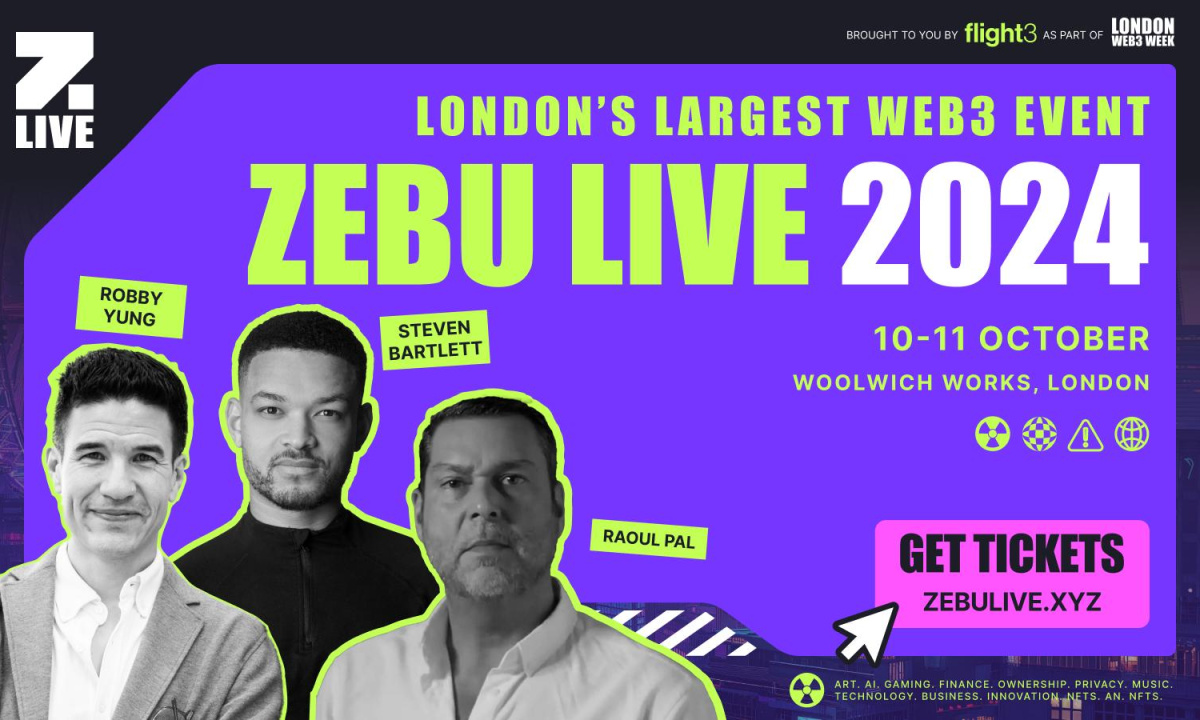 Zebu Live 2024: Het grootste Web3-congres van het Verenigd Koninkrijk keert terug met Steven Bartlett, Coinbase, Solana en meer